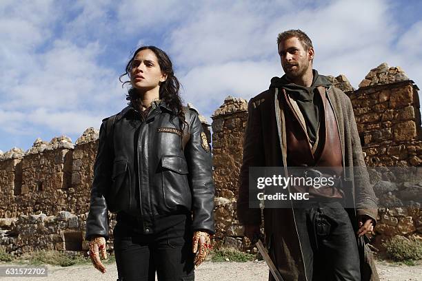 Mistress-New-Mistress" Episode 103 -- Pictured: Adria Arjona as Dorothy, Oliver Jackson Cohen as Lucas --