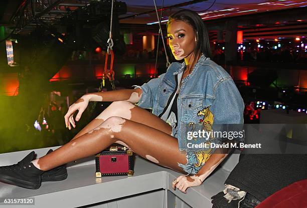 Winnie Harlow attends the NBA Global Game London 2017 after party at The O2 Arena on January 12, 2017 in London, England.