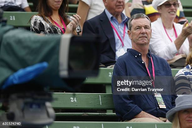 Personality Neale Daniher looks on during day four of the 2017 Priceline Pharmacy Classic at Kooyong on January 13, 2017 in Melbourne, Australia.