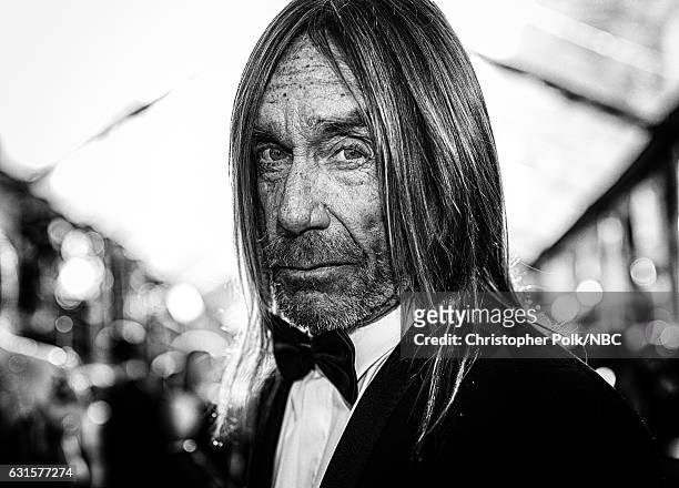 74th ANNUAL GOLDEN GLOBE AWARDS -- Pictured: Musician Iggy Pop arrives to the 74th Annual Golden Globe Awards held at the Beverly Hilton Hotel on...