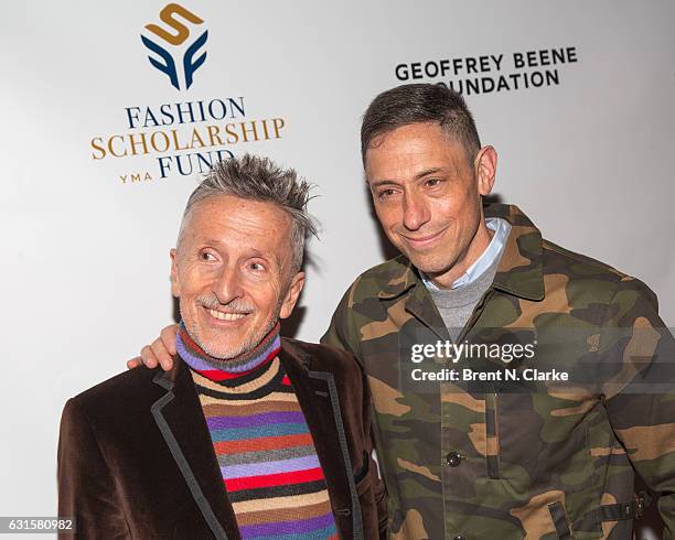 Ambassador At-Large for Barneys New York Simon Doonan and author/interior designer Jonathan Adler attend the 80th Annual YMA Fashion Scholarship Fund...