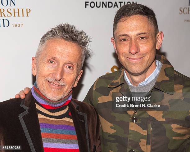 Ambassador At-Large for Barneys New York Simon Doonan and author/interior designer Jonathan Adler attend the 80th Annual YMA Fashion Scholarship Fund...