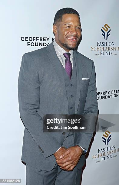 Personality Michael Strahan attends the 80th Annual YMA Fashion Scholarship Fund Geoffrey Beene National Scholarship Awards at Grand Hyatt New York...