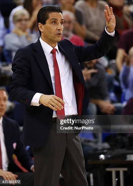 Kostas Papanikolaou during the match between FC Barcelona and Olympiakos, corresponding to the week 17 of the Euroleague, on 12 january 2017.