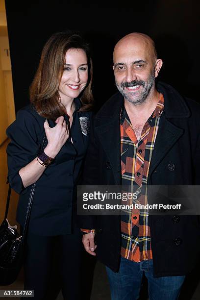 Actress Elsa Zylberstein and director Gaspard Noe attend the "Silence" Paris Premiere at Musee National Des Arts Asiatiques - Guimet on January 12,...