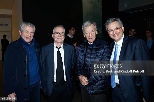 Director Claude Lelouch, General Delegate of the Cannes Film Festival Thierry Fremaux, President of Cinematheque Francaise Constantin Costa-Gavras...