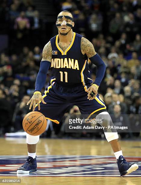 Indiana Pacers Monta Ellis during the NBA Global game at the O2 Arena, London. PRESS ASSOCIATION Photo. Picture date: Thursday January 12, 2017. See...