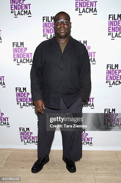 Director Steve McQueen arrives to the premiere of Magnolia Pictures' 'I Am Not Your Negro' at LACMA on January 12, 2017 in Los Angeles, California.