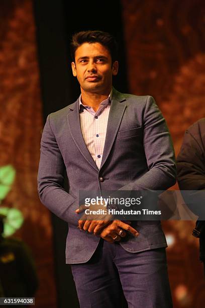 Indian wrestler Sangram Singh during the first Pravasi Haryana Divas, organised by Government of Haryana with Confederation of Indian Industry at...