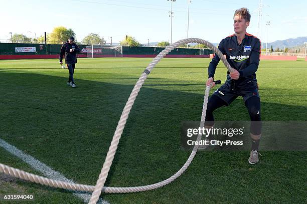 Dennis Smarsch of Hertha BSC during the training camp on January 13, 2017 in Palma de Mallorca, Spain.