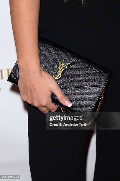 Sammi Giancola, handbag detail, attends the 80th annual YMA Fashion Scholarship Fund Geoffrey Beene National Scholarship awards at Grand Hyatt New...