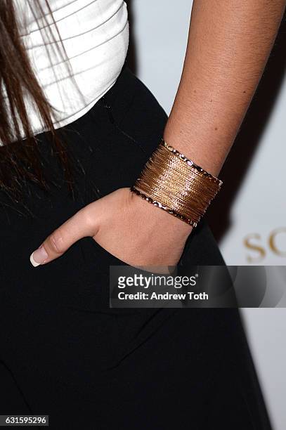 Sammi Giancola, jewelry detail, attends the 80th annual YMA Fashion Scholarship Fund Geoffrey Beene National Scholarship awards at Grand Hyatt New...