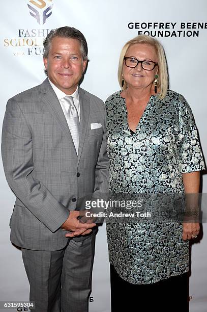 John Tighe and Liz Sweeney attend the 80th annual YMA Fashion Scholarship Fund Geoffrey Beene National Scholarship awards at Grand Hyatt New York on...