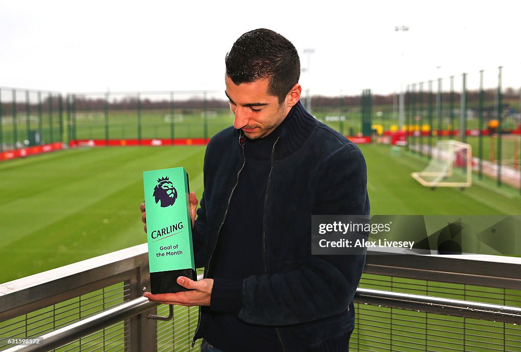Premier League Player and Goal of the Month Awards are Presented to Zlatan Ibrahimovic and Henrikh Mkhitaryan
