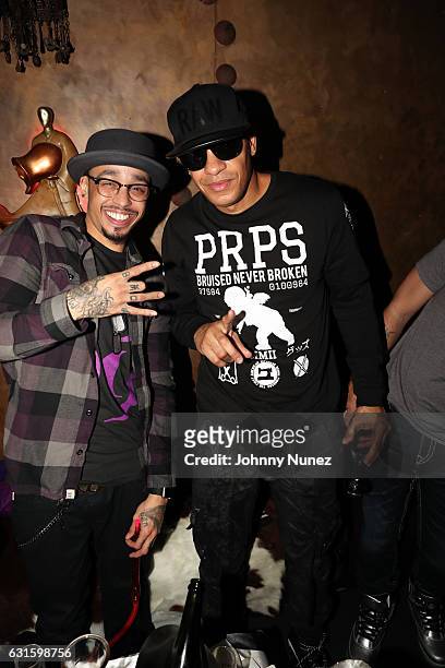 Cory Gunz and Peter Gunz attend the Peter Gunz Love & Hiphop Birthday Celebration on January 12, 2017 in New York City.