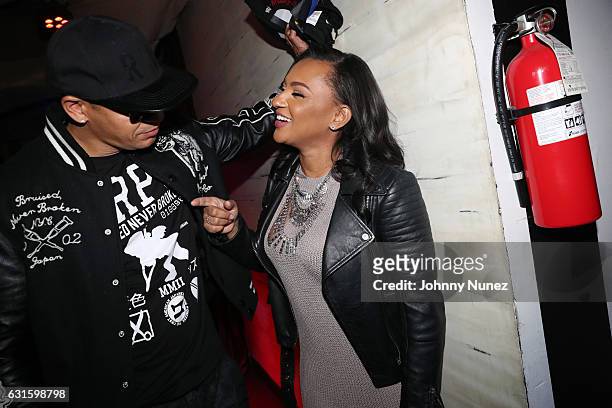 Peter Gunz and Tara Wallace attend the Peter Gunz Love & Hiphop Birthday Celebration on January 12, 2017 in New York City.