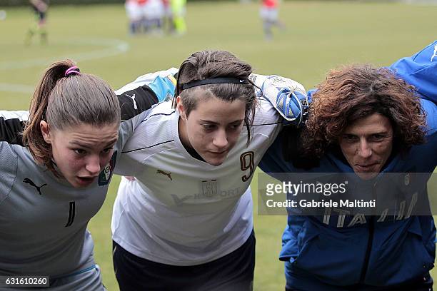 Rita Guarino manager of Italy U17 women's during the International Friendly match between Italy U17 and Norway U17 at Coverciano on January 13, 2017...