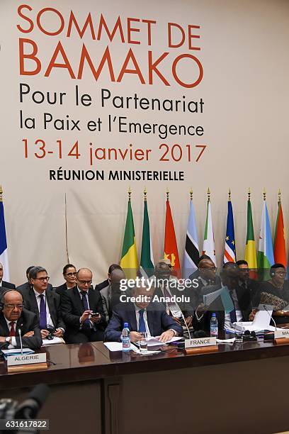 French Minister of Foreign Affairs Jean Marc Ayrault and Minister of Foreign Affairs of Mali Abdoulaye Diop attend the France-Africa Summit in...