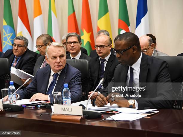 French Minister of Foreign Affairs Jean Marc Ayrault and Minister of Foreign Affairs of Mali Abdoulaye Diop attend the France-Africa Summit in...