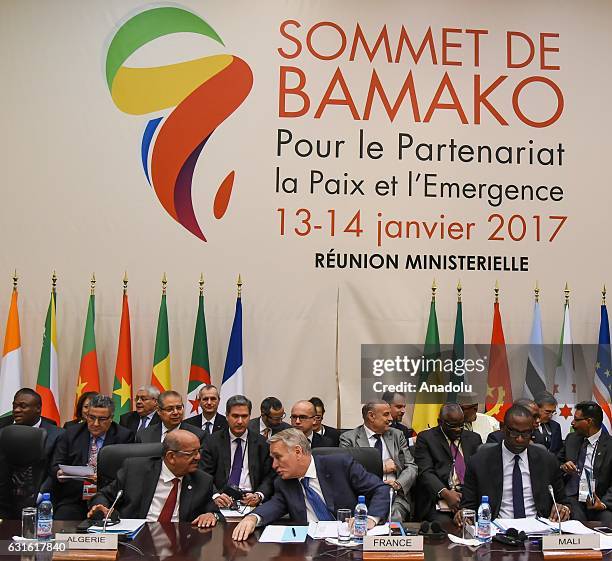 French Minister of Foreign Affairs Jean Marc Ayrault and Minister of Foreign Affairs of Mali Abdoulaye Diop attend the France-Africa Summit in...