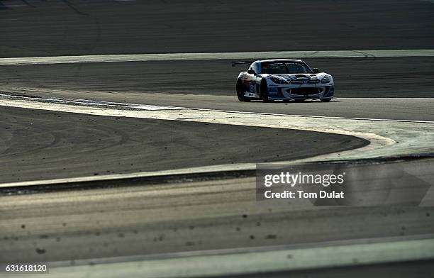 Optimum Motorsport Ginetta G55 GT4 of Stewart Linn, Ade Barwick, Dan O'Brien and William Moore race during the Hankook 24 Hours Dubai Race in the...