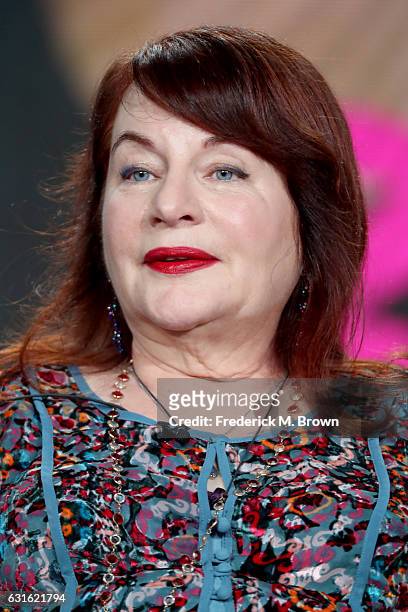 Director Allison Anders of the series 'Beaches' speaks onstage during the Lifetime portion of the 2017 Winter Television Critics Association Press...