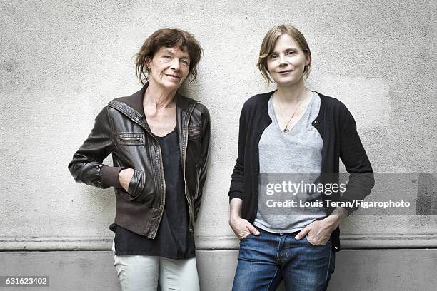 Actress Isabelle Carre and writer Catherine Poulain are photographed for Madame Figaro on June 6, 2016 in Paris, France. PUBLISHED IMAGE. CREDIT MUST...