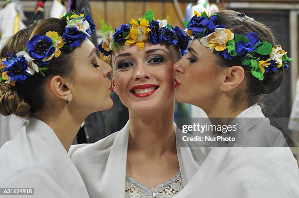 International Dances artist of The Republic of Belarus rehearsal at green room before perform the Dances at the Indo-Belarus Friendship on January...