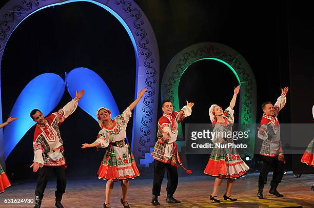 International Dances artist of The Republic of Belarus perform the Dances at the Indo-Belarus Friendship on January 13,2017 in Kolkata,india. Belarus...