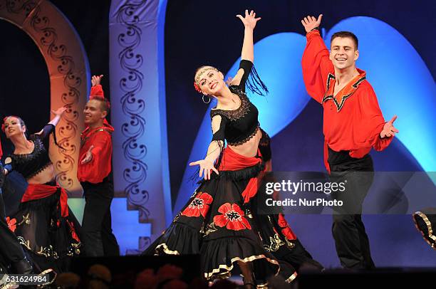 International Dances artist of The Republic of Belarus perform the Dances at the Indo-Belarus Friendship on January 13,2017 in Kolkata,india. Belarus...