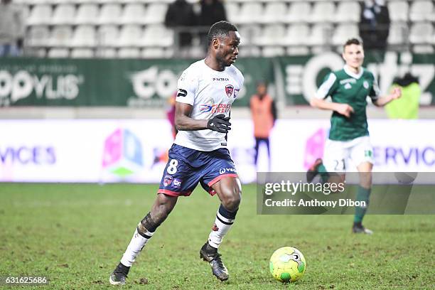 Joseph Lopy of Clermont during the Ligue 2 match between Red Star and Clermont Foot at Stade Jean Bouin on January 13, 2017 in Paris, France.
