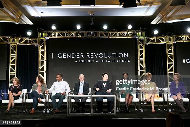 Host Katie Couric, Vanessa Ford, JR Ford, Joshua Safer, M.D., Georgiann Davis, PH.D., Sabel Samone-Loreca, Michaela Mendelsohn and Susan Goldberg,...