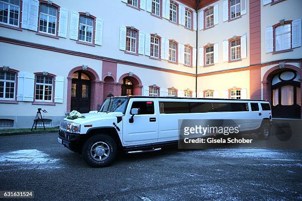 General view during the wedding reception of Countess Diana Bernadotte of Wisborg and her husband Stefan Dedek at the Mainau Castle on January 13,...