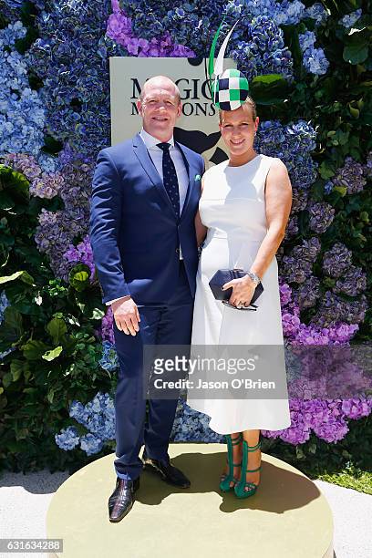 Zara Phillips and Mike Tindall attend the Magic Millions Raceday on January 14, 2017 in Gold Coast, Australia.