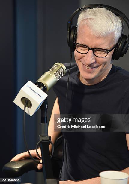 Journalist Anderson Cooper visits SiriusXM Studios on January 13, 2017 in New York City.