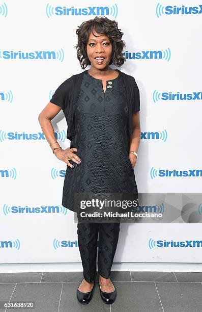 Actress Alfre Woodard visits SiriusXM Studios on January 13, 2017 in New York City.