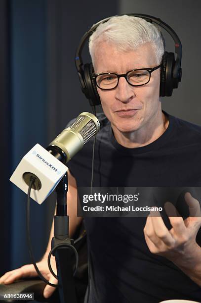 Journalist Anderson Cooper visits SiriusXM Studios on January 13, 2017 in New York City.