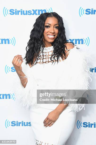 Personality Porsha Williams visits SiriusXM Studios on January 13, 2017 in New York City. Restrictions