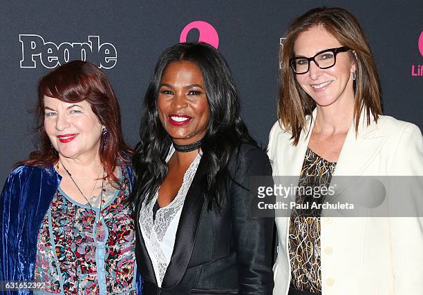 Allison Anders, Nia Long and Alison Greenspan attends the premiere screening of Lifetime Television's "Beaches" at Regal LA Live Stadium 14 on...