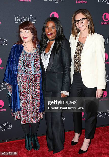 Allison Anders, Nia Long and Alison Greenspan attends the premiere screening of Lifetime Television's "Beaches" at Regal LA Live Stadium 14 on...