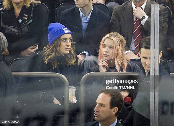 Ashley Benson attend the Toronto Maple Leafs Vs. New York Ran at Madison Square Garden on January 13, 2017 in New York City.