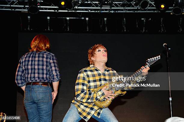 Gusty Winds and Ginger Snap perform at Daniel Nardicio & Kevin Malony Present Sweetie's Big Beautiful Bountiful Birthday Bash at Highline Ballroom on...