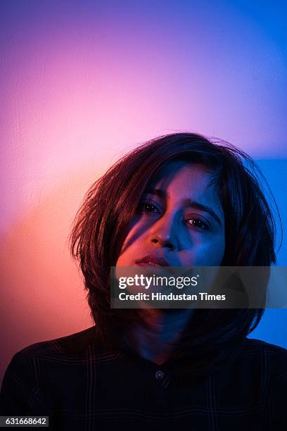 Bollywood actor Shweta Tripathi poses during an exclusive interview with ht48hours-Hindustan Times, on January 9, 2017 in Mumbai, India. During the...