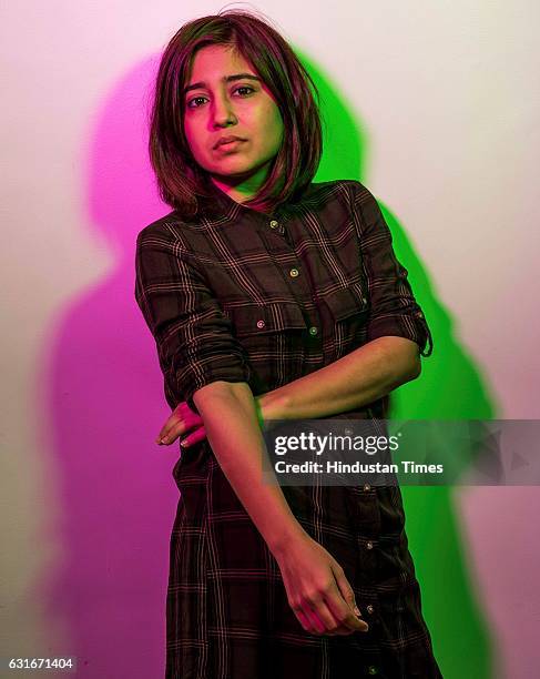 Bollywood actor Shweta Tripathi poses during an exclusive interview with ht48hours-Hindustan Times, on January 9, 2017 in Mumbai, India. During the...