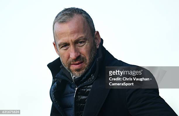 Cambridge United manager Shaun Derry during the Sky Bet League Two match between Cambridge United and Blackpool at Abbey Stadium on January 14, 2017...