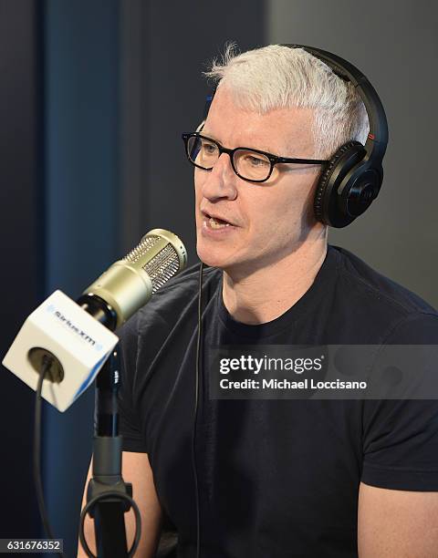 Journalist Anderson Cooper visits SiriusXM Studios on January 13, 2017 in New York City.