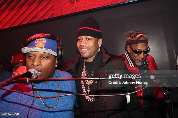 KidNu, Allen Iverson, and Kool Herc attend Stage 48 on January 13, 2017 in New York City.