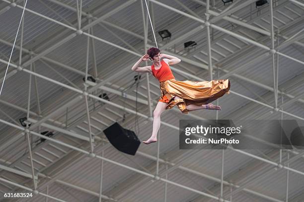 Artist performs during the opening ceremony at African Cup of Nations 2017 at Stade de lAmitié Sino stadium, Libreville, Gabon.
