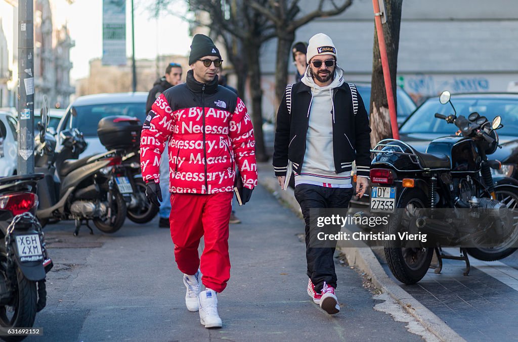Street Style: January 14 - Milan Men's Fashion Week Fall/Winter 2017/18