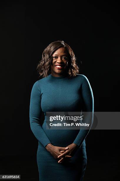 Viola Davis poses for a photo prior to attending a q&a at a preview screening of "Fences" of at BFI Southbank on January 14, 2017 in London, England.